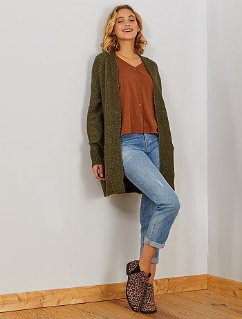 T-shirt boutonné doré - Kiabi