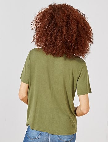 T-shirt boutonné - Kiabi