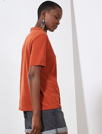 T-shirt boutonné - Kiabi