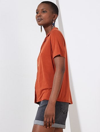 T-shirt boutonné - Kiabi