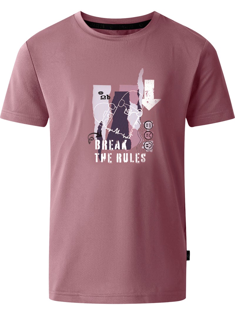 T-shirt break the rules amuse - dare 2b Mauve - Kiabi