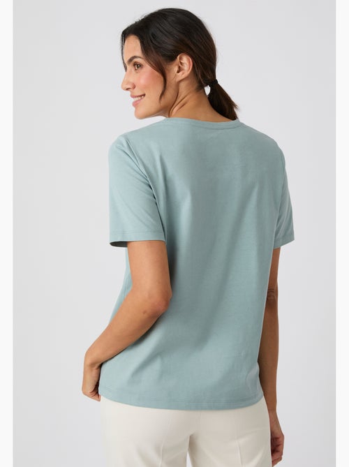 T-shirt brodé - damart - Kiabi
