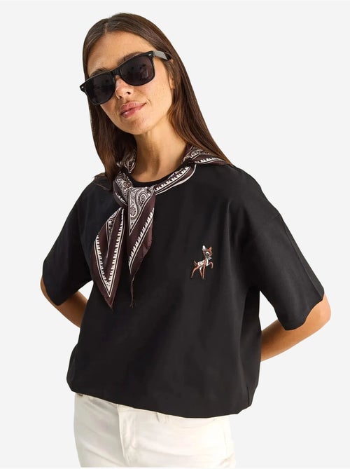T-shirt brodé à col rond coupe ample lucci - Kiabi T-shirt brodé à col rond coupe ample lucci - Kiabi