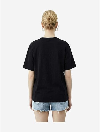 T-shirt brodé à col rond et coupe décontractée lucci