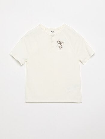 T-shirt brodé à manches courtes