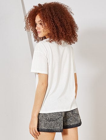 T-shirt brodé 'amour' - Kiabi