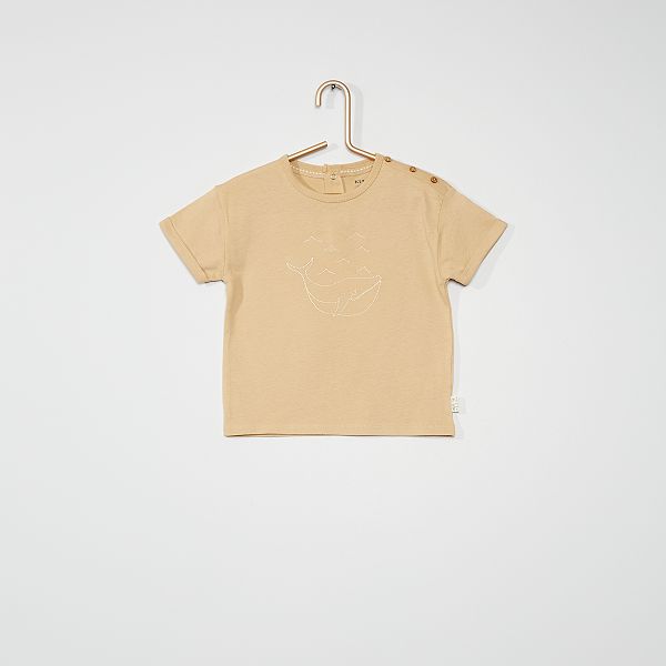T Shirt Brode Bebe Garcon Beige Kiabi 3 50
