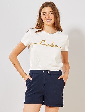 T-shirt brodé 'Cuba' - Kiabi