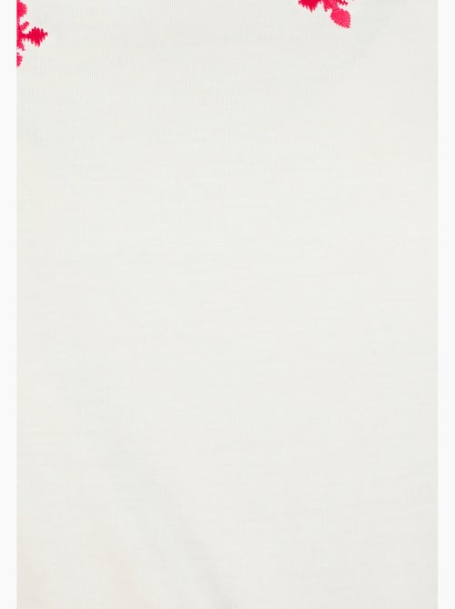 T-shirt brodé pur coton - Damart - Kiabi