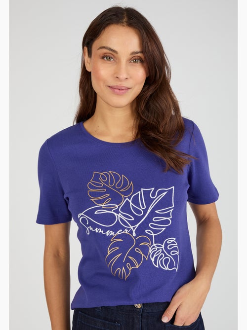 T-shirt brodé pur coton - Damart - Kiabi T-shirt brodé pur coton - Damart - Kiabi