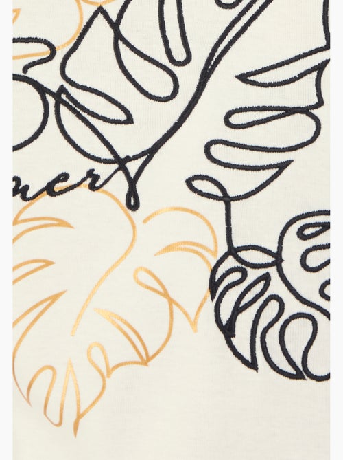 T-shirt brodé pur coton - Damart - Kiabi