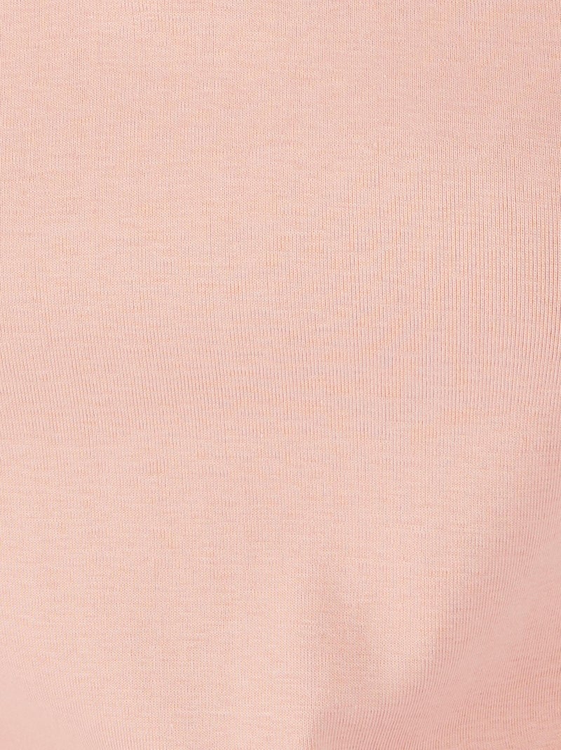 T-shirt brodé pur coton - Damart Rose - Kiabi