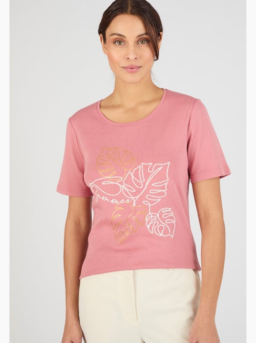 T-shirt brodé pur coton - Damart - Kiabi