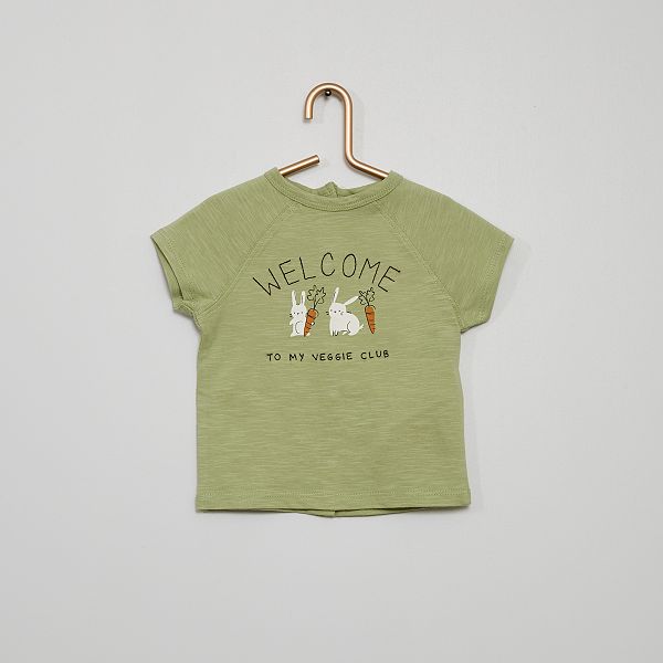 T Shirt Brode Bebe Garcon Vert Kiabi 3 50