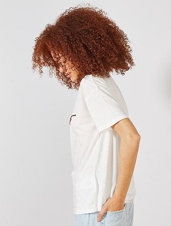 T-shirt brodé 'whatever' - Kiabi