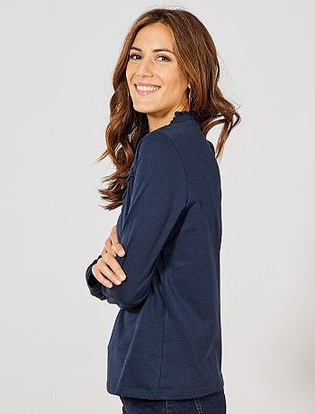 T-shirt broderie anglaise - Kiabi