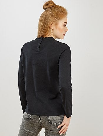 T-shirt broderie anglaise - Kiabi