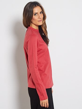 T-shirt broderie anglaise - Kiabi