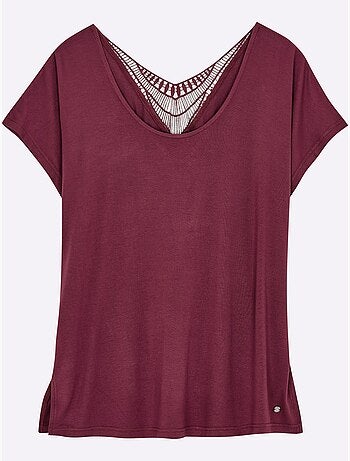T-shirt Broderie Décorative Au Dos - Taille Standard - Sheego
