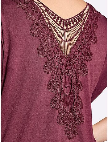 T-shirt Broderie Décorative Au Dos - Taille Standard - Sheego
