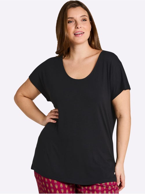 T-shirt Broderie Décorative Au Dos - Taille Standard - Sheego - Kiabi