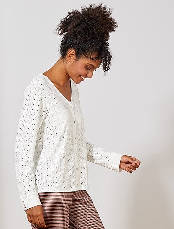 T-shirt broderie fantaisie - Kiabi