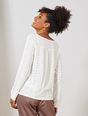 T-shirt broderie fantaisie - Kiabi