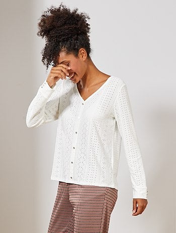 T-shirt broderie fantaisie - Kiabi