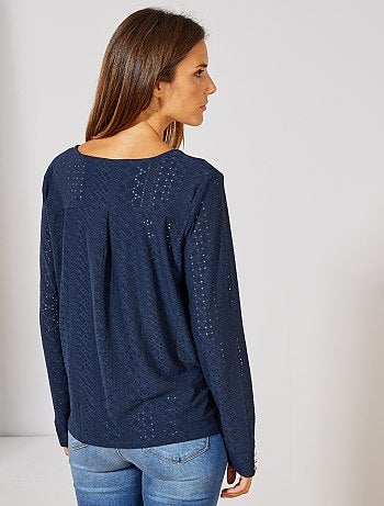 T-shirt broderie fantaisie - Kiabi