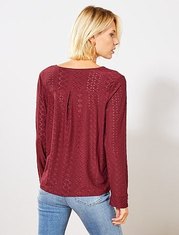 T-shirt broderie fantaisie - Kiabi