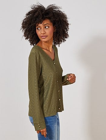 T-shirt broderie fantaisie - Kiabi