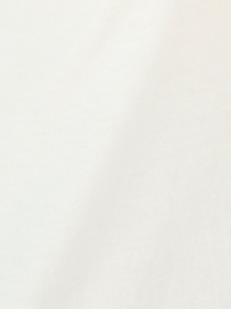T-shirt broderie fleurs - Damart Blanc cassé - Kiabi