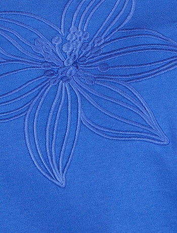 T-shirt broderie ton sur ton - Damart