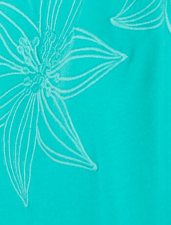 T-shirt broderie ton sur ton - Damart