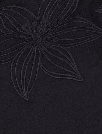 T-shirt broderie ton sur ton - Damart