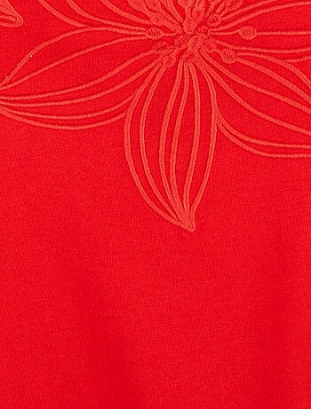 T-shirt broderie ton sur ton - Damart