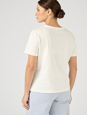 T-shirt broderies ajourées - Damart
