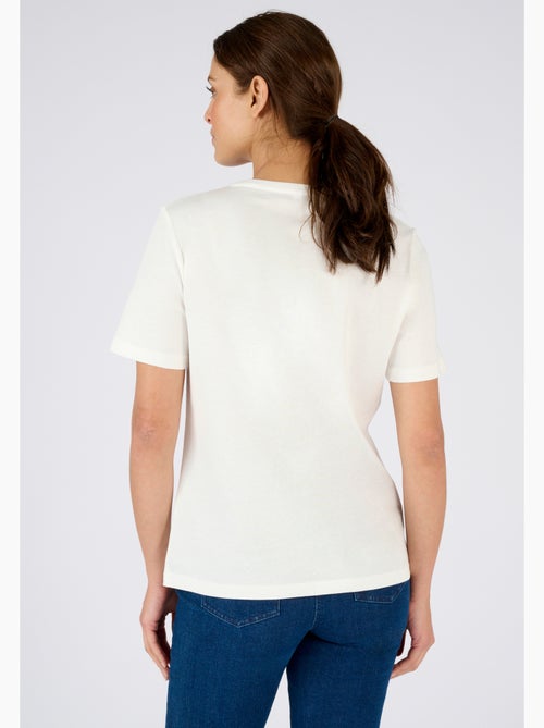 T-shirt broderies ajourées - Damart - Kiabi