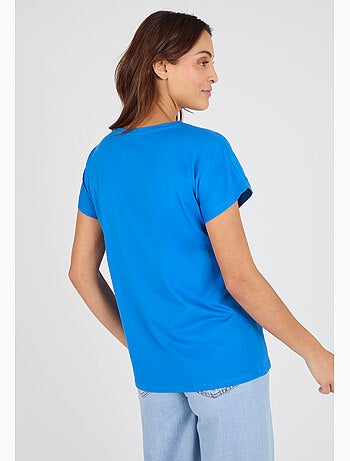 T-shirt broderies ajourées en pur coton - Damart