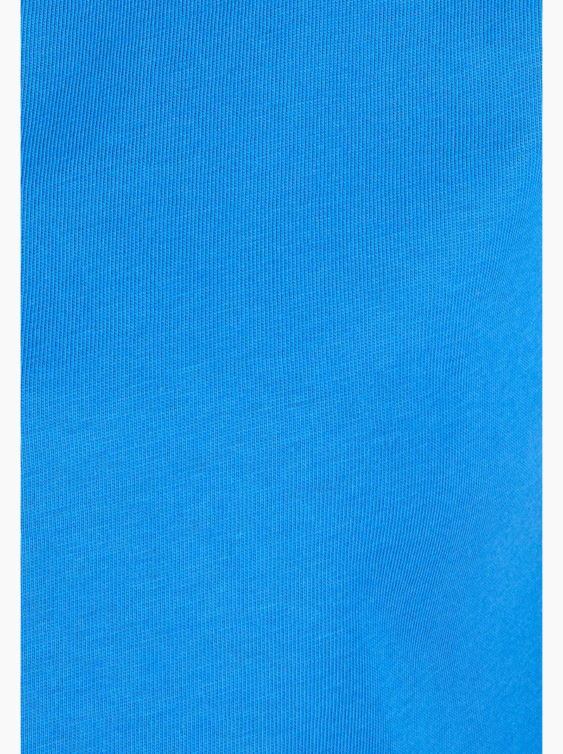 T-shirt broderies ajourées en pur coton - Damart Bleu - Kiabi