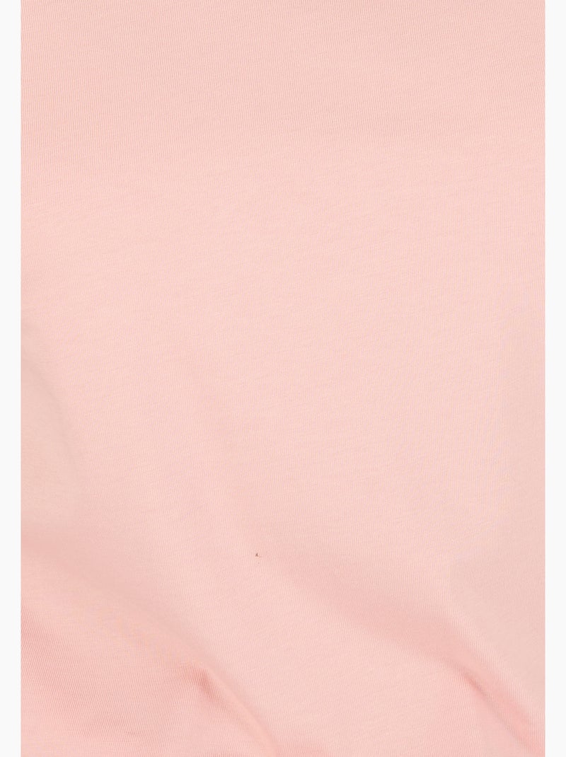 T-shirt broderies ajourées en pur coton - Damart Rose - Kiabi