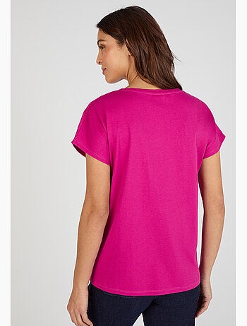 T-shirt broderies ajourées en pur coton - Damart