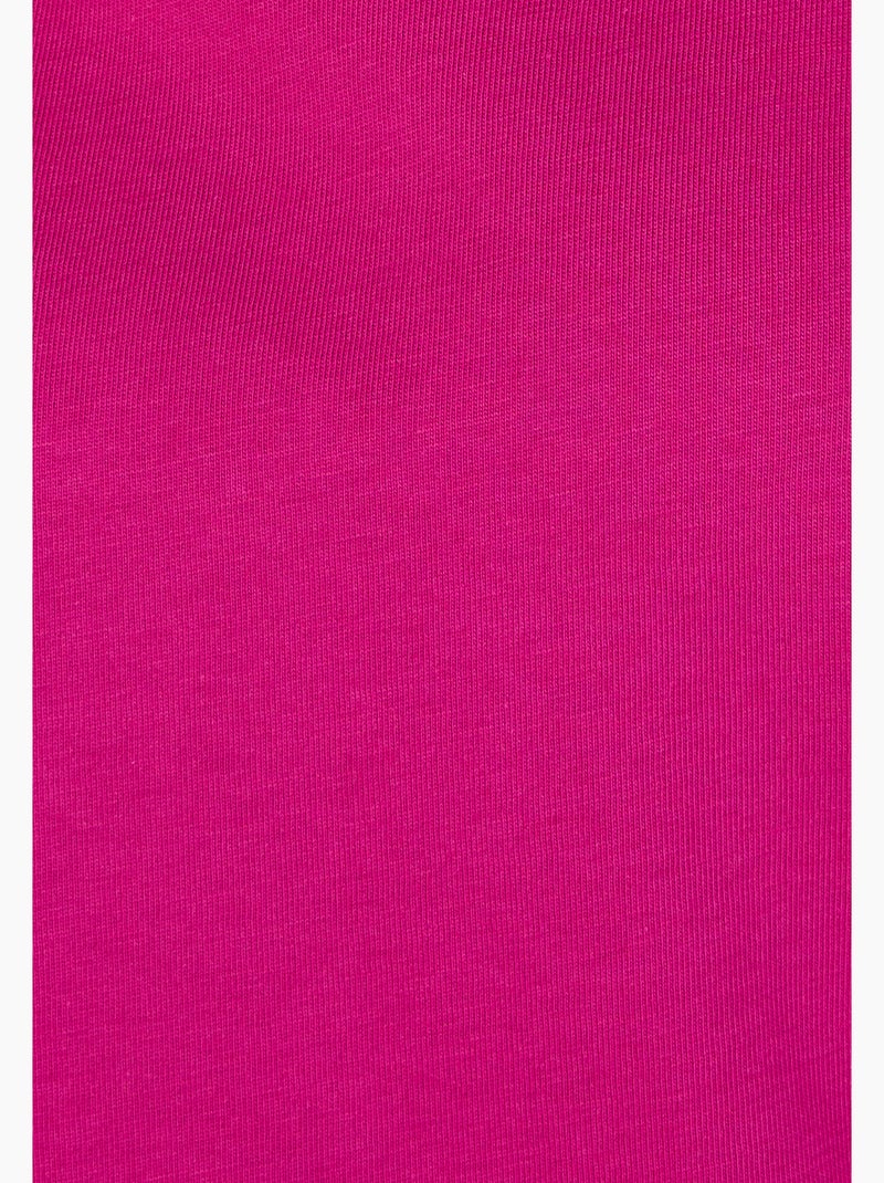 T-shirt broderies ajourées en pur coton - Damart Violet - Kiabi