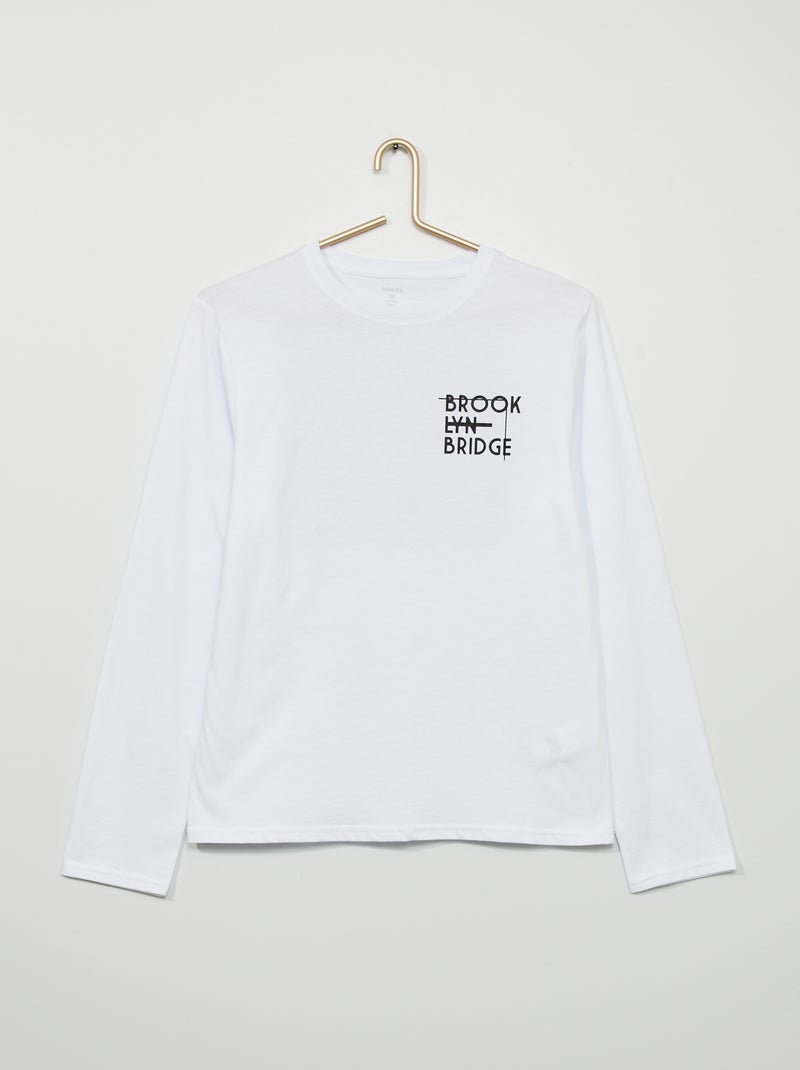 T-shirt 'Brooklyn' blanc - Kiabi
