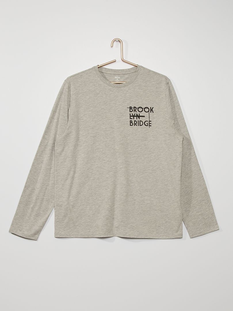 T-shirt 'Brooklyn' gris - Kiabi
