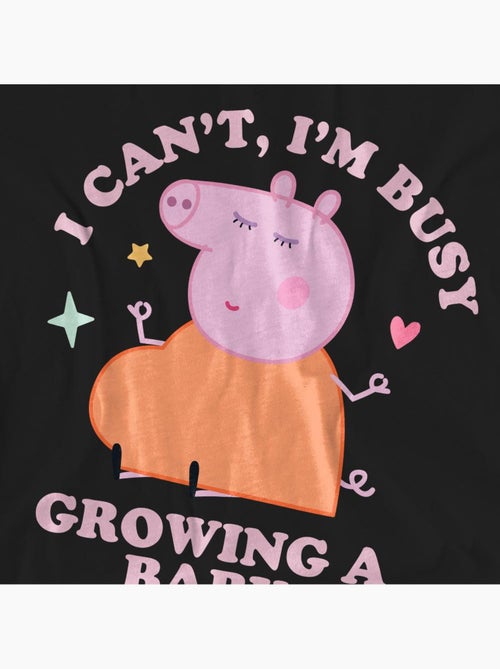 T-shirt busy growing a baby - peppa pig - Kiabi