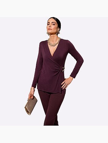 T-shirt Cache-cœur 96% Lyocell (tencel) - Taille Standard - helline