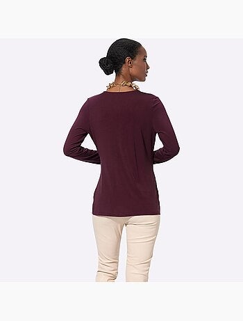 T-shirt Cache-cœur 96% Lyocell (tencel) - Taille Standard - helline
