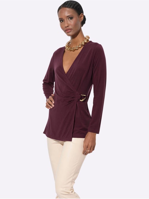 T-shirt Cache-cœur 96% Lyocell (tencel) - Taille Standard - Helline - Kiabi