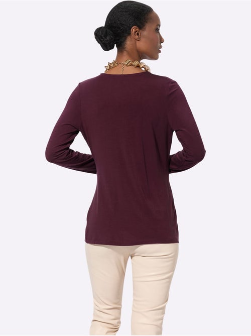 T-shirt Cache-cœur 96% Lyocell (tencel) - Taille Standard - Helline - Kiabi